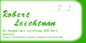 robert leichtman business card